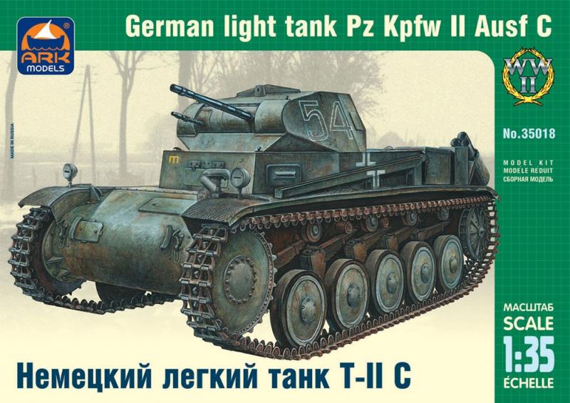 Сборная модель Немецкий легкий танк Т-II C, производства ARK Models, масштаб 1/35, артикул: 35018 # 1 hobbyplus.ru