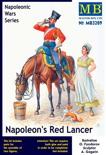 Сборная модель Красный улан Наполеона, серия Наполеоновских войн, производства MASTER BOX, масштаб 1:35, артикул 3209 # 1 hobbyplus.ru