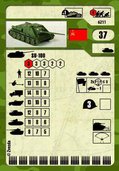 Сборная модель Советский истребитель танков СУ-100, производитель «Звезда», масштаб 1:100, артикул 6211 # 5 hobbyplus.ru