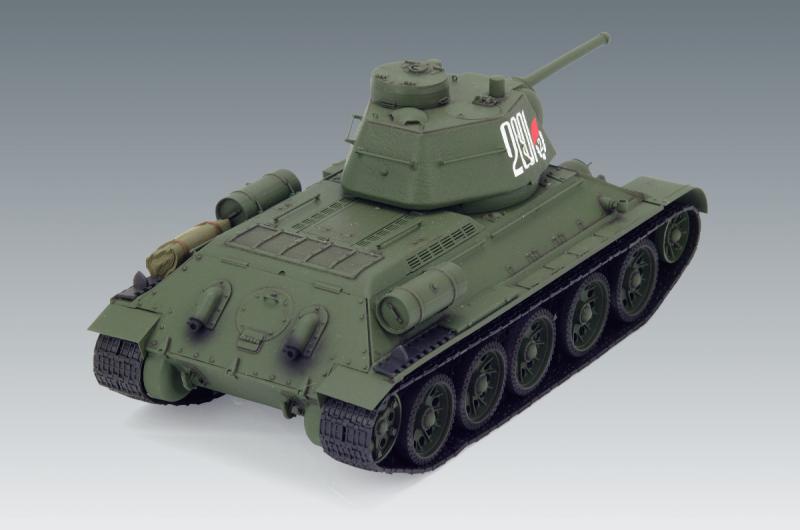 Советский средний танк Т-34/76 (производства конца 1943 года).  ICM Art.: 35366 Масштаб: 1/35 # 28 hobbyplus.ru