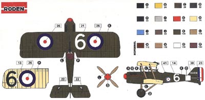 Сборная модель Британский истребитель-биплан RAF S.E.5a w/Hispano Suiza., производства RODEN, масштаб 1/72, артикул: Rod023 # 2 hobbyplus.ru