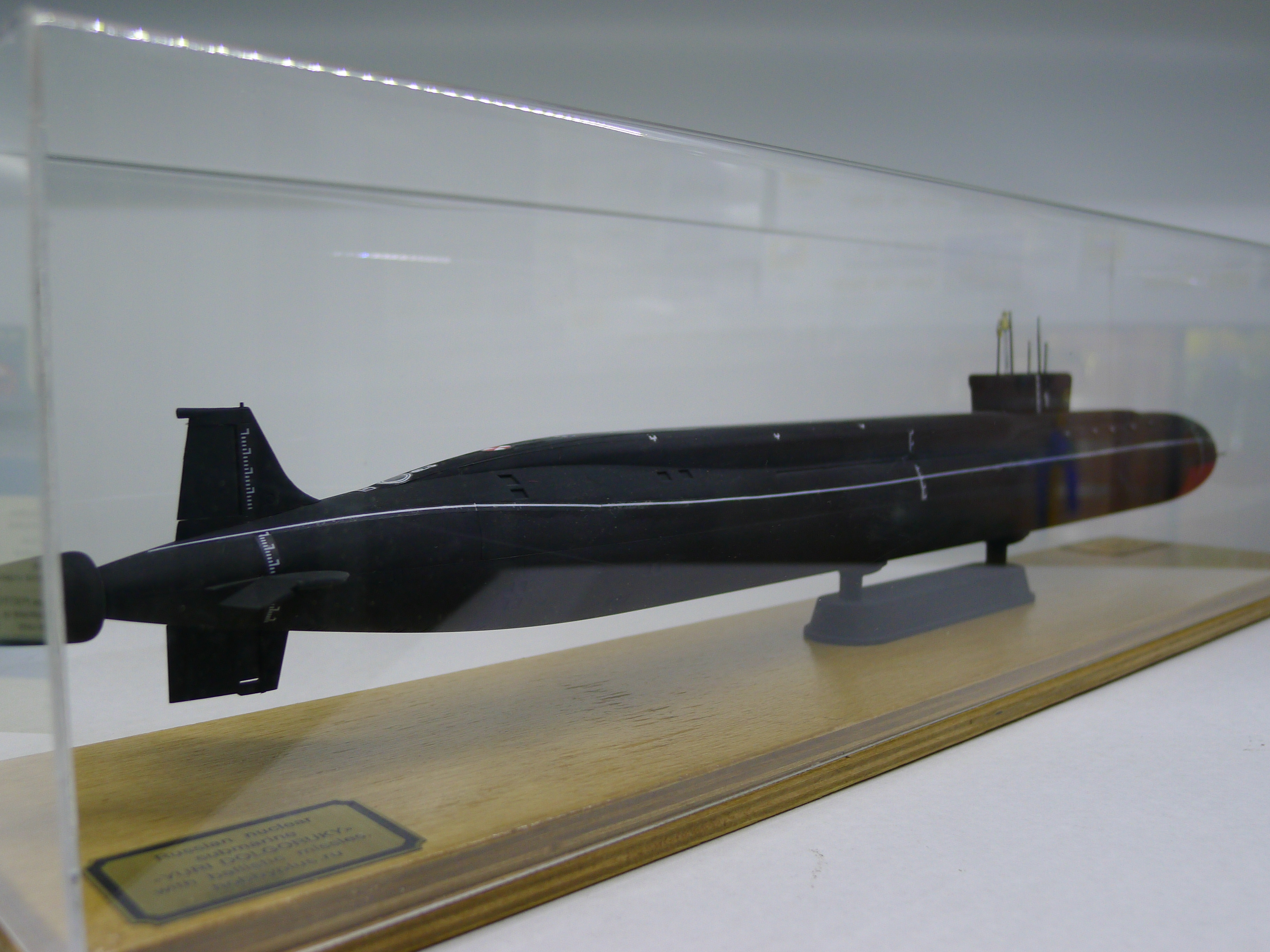      ,   .    1:350.    48 .   50 .   Russian nuclear submarine Yuri Dolgoruky, with ballistic missiles. Handmade. Length 48 cm. Boxing leng # 8 hobbyplus.ru