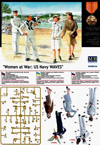 Сборная модель Женщины на войне: Моряки Военно-Морского флота США, производства MASTER BOX, масштаб 1:35, артикул 3556 # 2 hobbyplus.ru