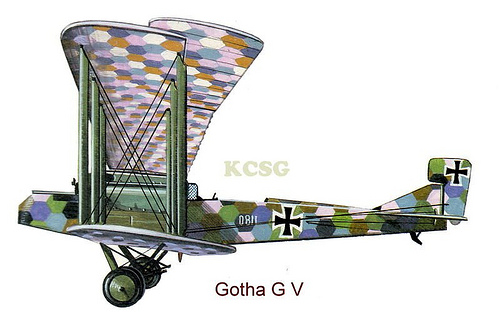 Сборная модель Германский средний бомбардировщик Gotha G.V., производства RODEN, масштаб 1/72, артикул: Rod016 # 10 hobbyplus.ru