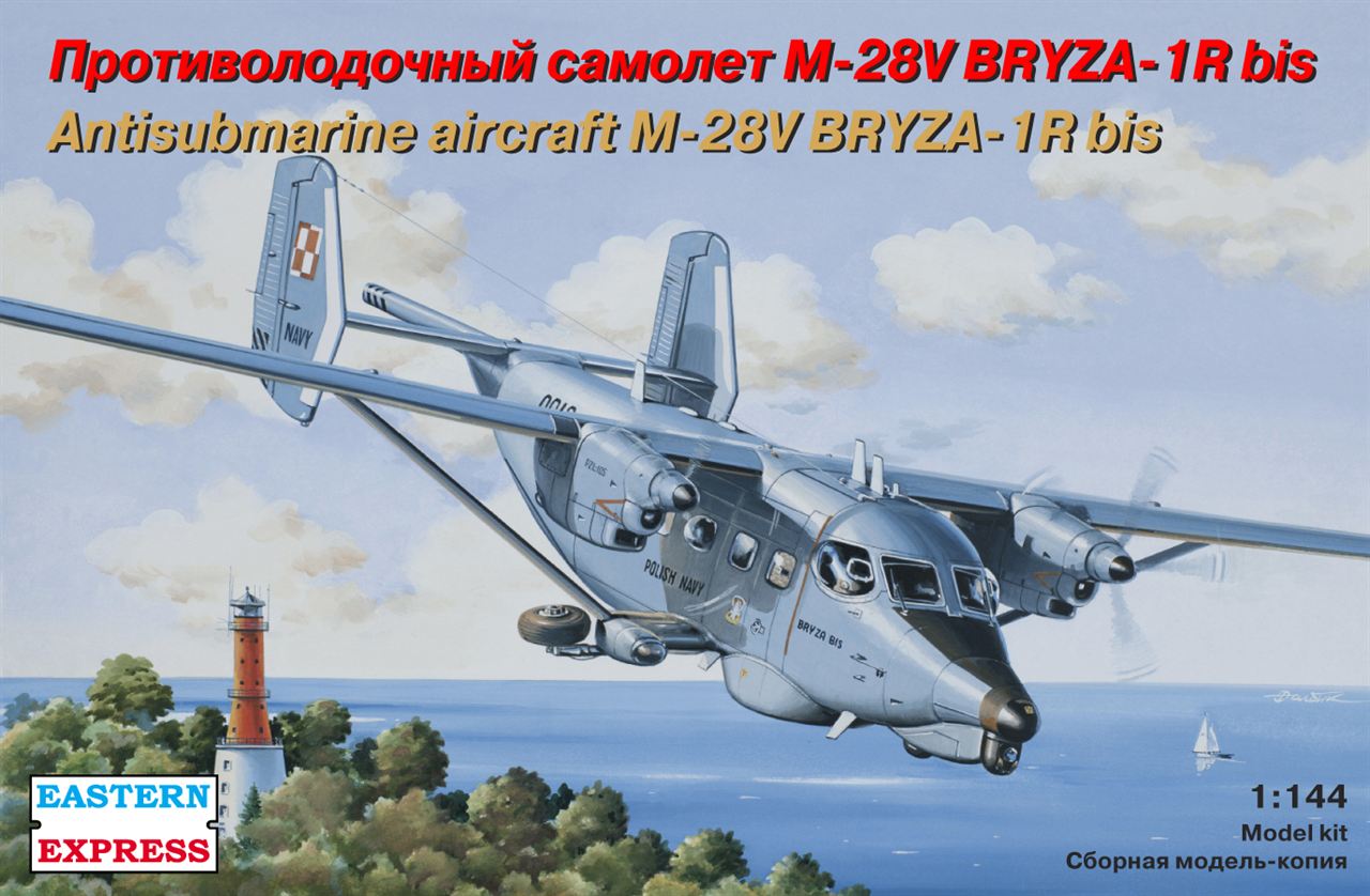 Сборная модель противолодочный самолет М-28V Briza Bis, производства ВОСТОЧНЫЙ ЭКСПРЕСС, масштаб 1/144, артикул: EE14446. # 1 hobbyplus.ru