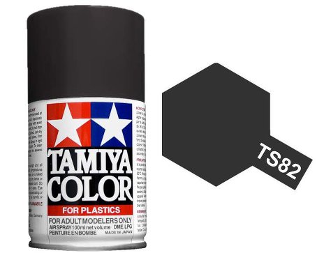 Краска аэрозольная TS-82 Rubber Black (Резиново-черный), в баллончике 100 мл., артикул 85082 # 1 hobbyplus.ru