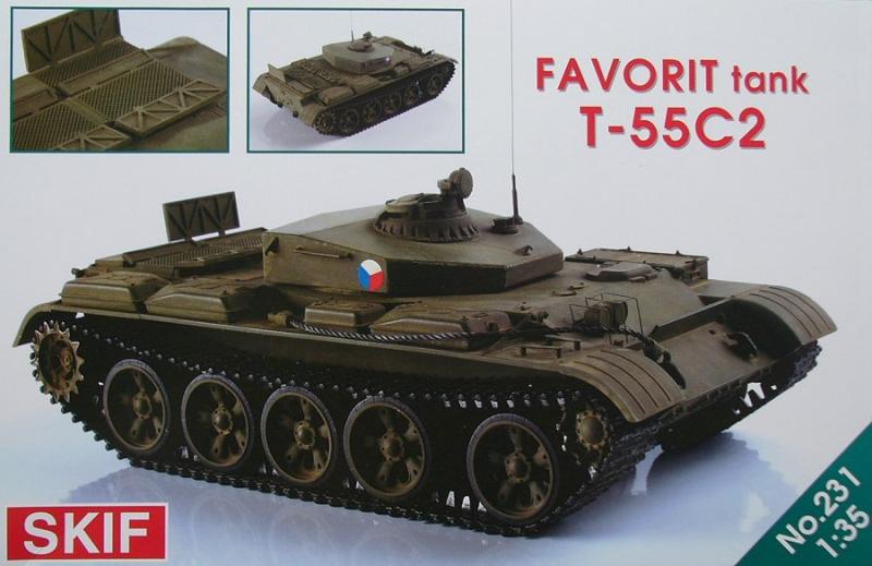 Сборная модель Т-55С2 Фаворит (учебная машина, тягач), производства SKIF, масштаб 1:35, артикул SK231 # 1 hobbyplus.ru