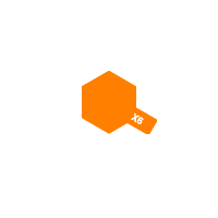 Краска Акриловая глянцевая TAMIYA Оранжевая, X-6 Orange, 10 мл, артикул 81506, Япония. # 1 hobbyplus.ru