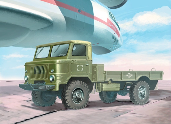 Сборная модель армейского грузовика ГАЗ-66 (десантная версия), производства ВОСТОЧНЫЙ ЭКСПРЕСС, масштаб 1/35, артикул: EE35133 # 1 hobbyplus.ru