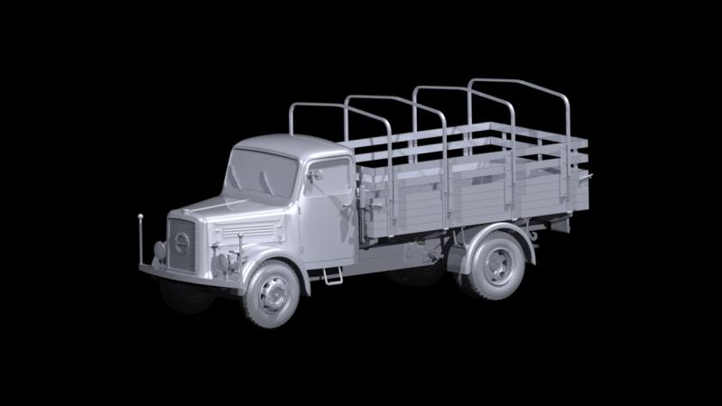 Германский армейский грузовой автомобиль ІІ МВ KHD S3000, ICM Art.: 35451 Масштаб: 1/35 # 2 hobbyplus.ru