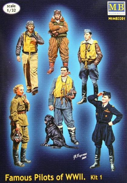 Сборная модель Известные пилоты Второй Мировой войны, производства MASTER BOX, масштаб 1:35, артикул 3201 # 1 hobbyplus.ru