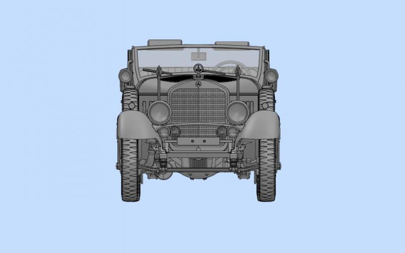 Германский штабной автомобиль ІІ МВ Typ G4 (Kfz.21), ICM Art.: 35538 Масштаб: 1/35 # 3 hobbyplus.ru