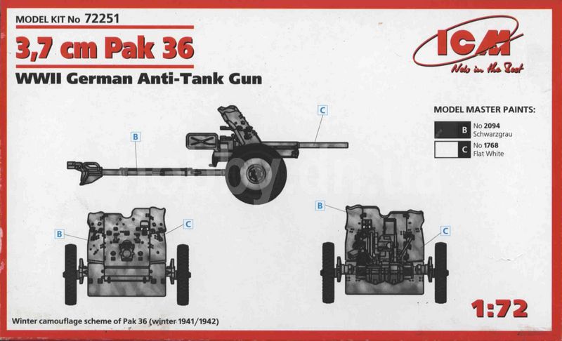    3,7 cm Pak 36  ICM Art.: 72251 : 1/72 # 2 hobbyplus.ru