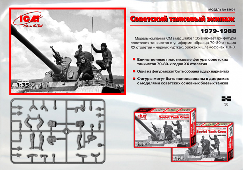 Советский танковый экипаж ICM Art.: 35601 Масштаб: 1/35 # 2 hobbyplus.ru