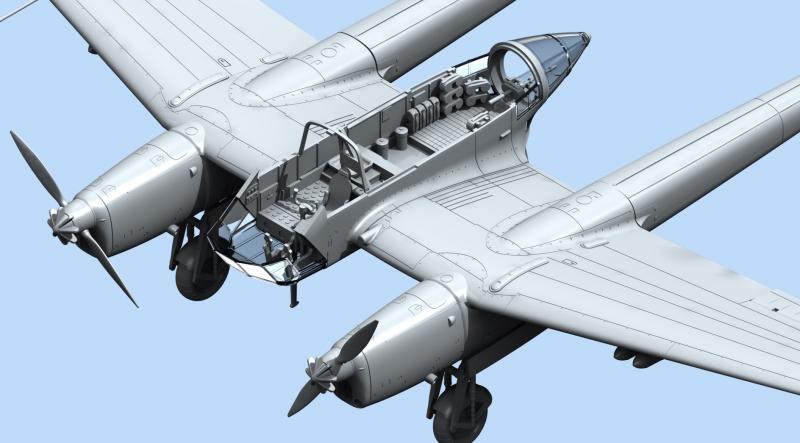 Сборная модель FW 189A-1, Германский самолет-разведчик II МВ, масштаб: 1/72, производитель: ICM, артикул: 72291 # 1 hobbyplus.ru