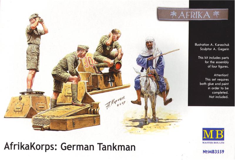 Сборная модель Африканский корпус: немецкие танкисты, производства MASTER BOX, масштаб 1:35, артикул 3559 # 1 hobbyplus.ru