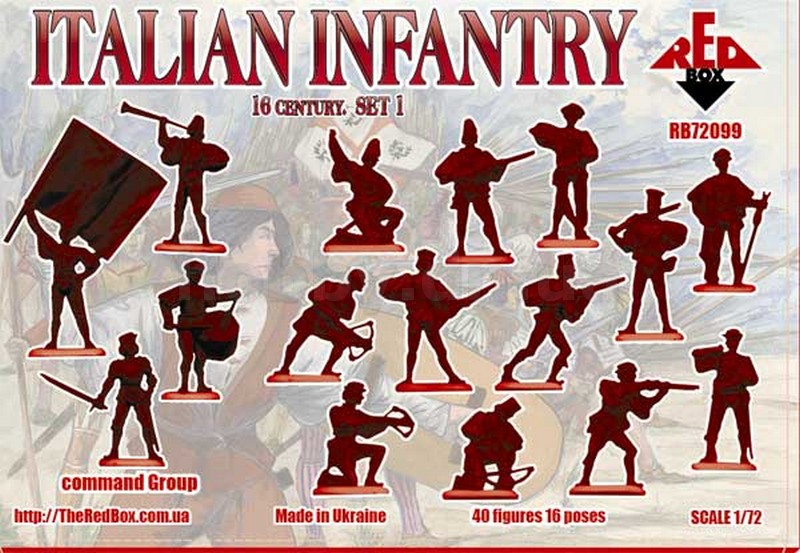 Миниатюрные фигуры Итальянская пехота 16 век. Набор №1, производитель 