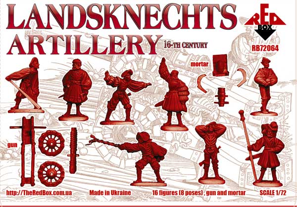 Миниатюрные фигуры Ландскнехты (Артиллерия) 16 век, производитель 