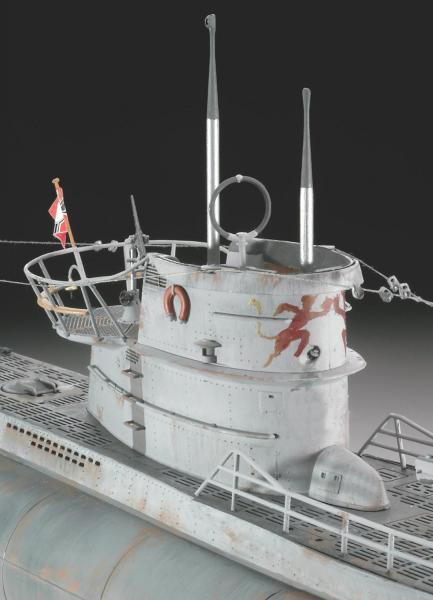 Сборная модель немецкой подводной лодки типа VIIC, артикул 05015, производства REVELL, Германия, масштаб 1:72. # 5 hobbyplus.ru