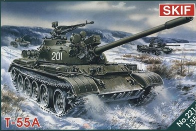 Сборная модель Танк Т-55А, производства SKIF, масштаб 1:35, артикул SK221 # 1 hobbyplus.ru