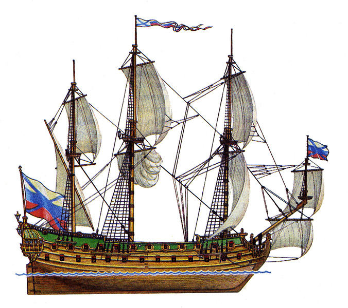 Сборная модель русского линейного корабля 