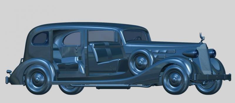 Автомобиль советского руководства II МВ с пассажирами Packard Twelve (Модель 1936), ICM Art.: 35535 Масштаб: 1/35 # 12 hobbyplus.ru