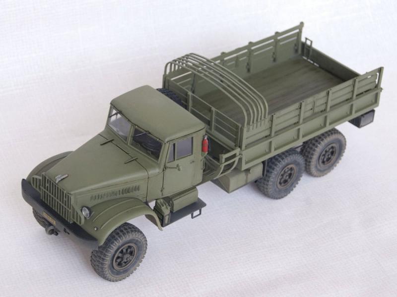 Сборная модель грузового автомобиля КрАЗ-214Б, производства RODEN, масштаб 1/35 # 12 hobbyplus.ru