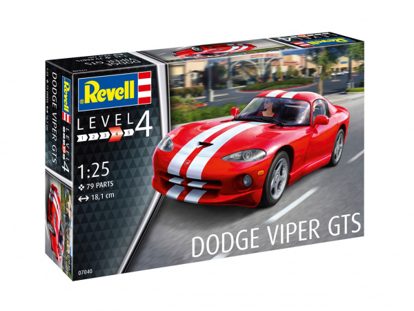 Сборная модель автомобиля Dodge Viper GTS , в масштабе 1:25. Revell 07040 # 1 hobbyplus.ru