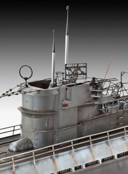 Сборная модель Дизельная Подводная лодка типа IX C, немецкая, артикул 05114, производства REVELL, Германия, масштаб 1:72. # 5 hobbyplus.ru