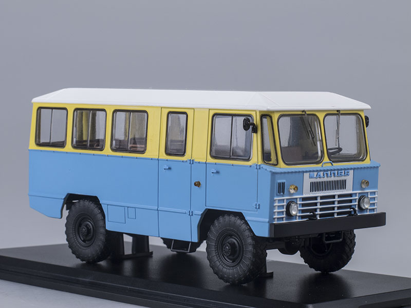 Модель Армейского автобуса АПП-66, жёлто-синий, масштаб 143. Производитель  Start Scale Models (SSM) SSM4010. Коллекционные модели. # 2 hobbyplus.ru