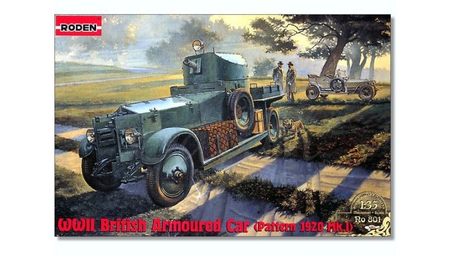 Сборная модель Британский бронеавтомобиль Pattern 1920 Mk.I., производства RODEN, масштаб 1/35, артикул: Rod801