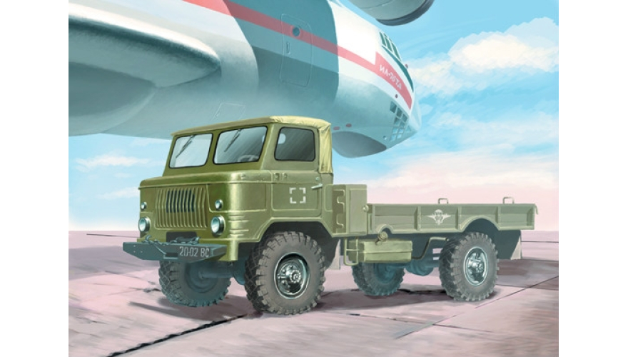 Сборная модель армейского грузовика ГАЗ-66 (десантная версия), производства ВОСТОЧНЫЙ ЭКСПРЕСС, масштаб 1/35, артикул: EE35133