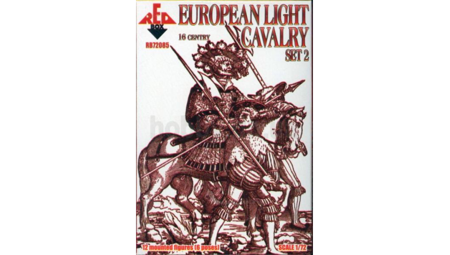 Миниатюрные фигуры Европейская легкая кавалерия 16 век. Набор №2, производитель "RedBox", масштаб 1/72, артикул: RB72085