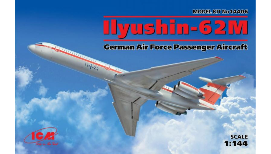 Пассажирский самолет ВВС Германии Ильюшин-62М ICM Art.: 14406 Масштаб: 1/144