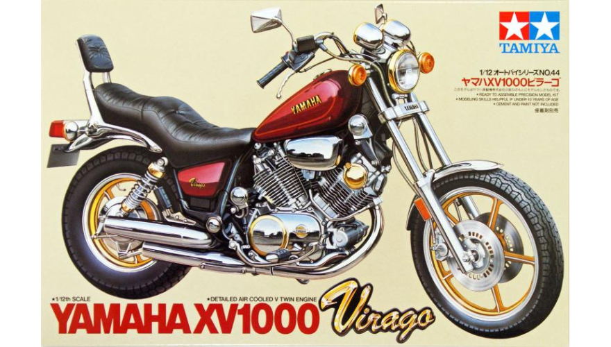 Сборная модель мотоцикла Yamaha Virago XV1000 L=187мм, масштаб 1/12, производитель Tamyia, артикул: 14044