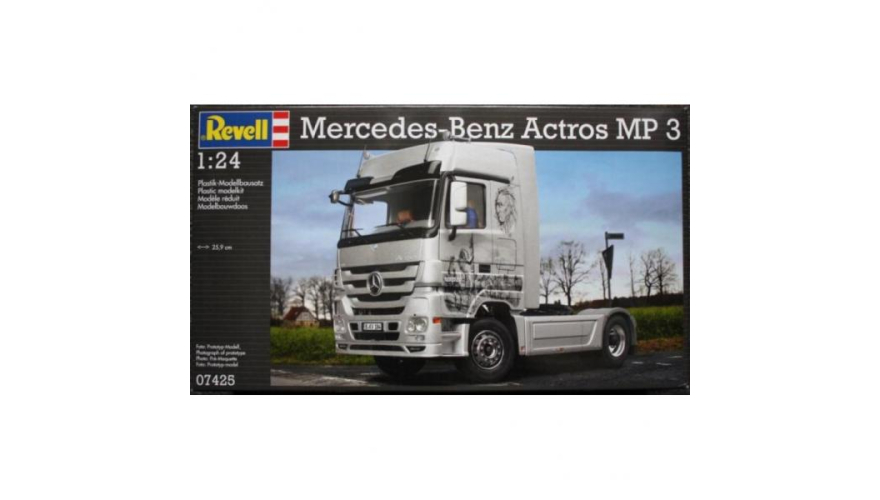 Сборная модель Автомобиль Mercedes-Benz Actros MP3, производства REVELL, Германия, масштаб 1:24, артикул 07425