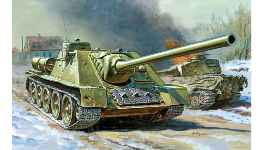 Сборная модель Советский истребитель танков СУ-100, производитель «Звезда», масштаб 1:72, артикул 5044