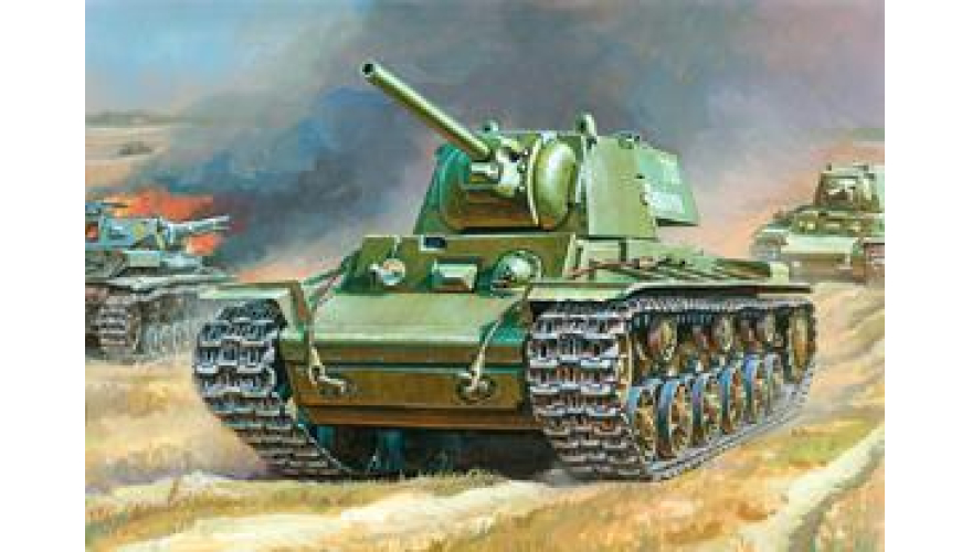 Сборная модель Тяжелый советский танк КВ-1. Производства «Звезда» масштаб 1:35, артикул 3539.
