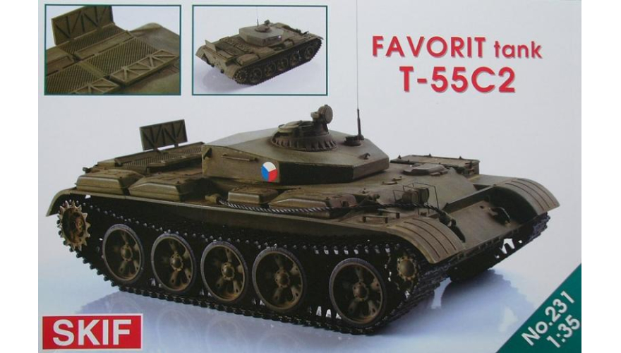 Сборная модель Т-55С2 Фаворит (учебная машина, тягач), производства SKIF, масштаб 1:35, артикул SK231