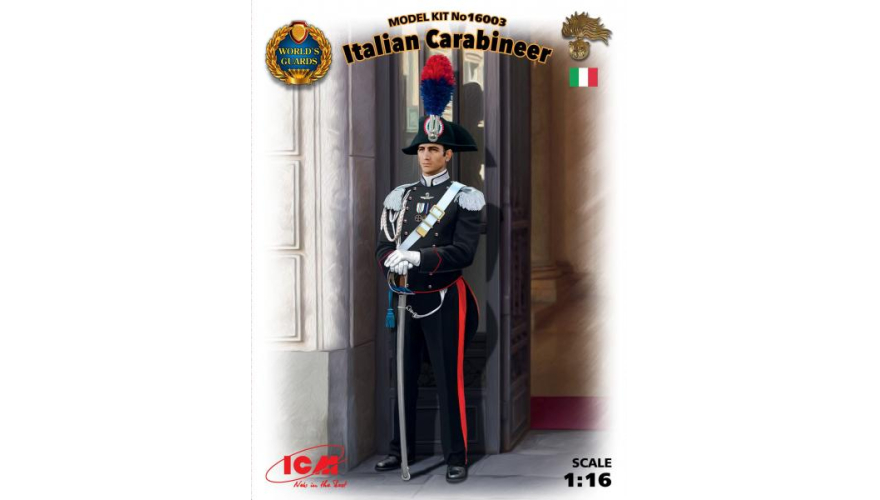 Сборная фигура Итальянский карабинер, масштаб: 1/16, производитель: ICM, артикул: 16003