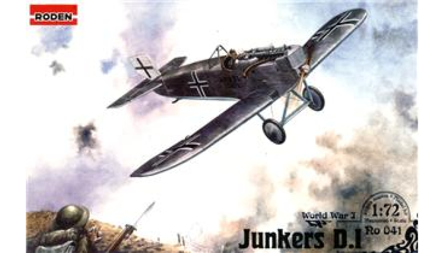 Сборная модель Германский самолет Junkers D.I., производства RODEN, масштаб 1/72, артикул: Rod041