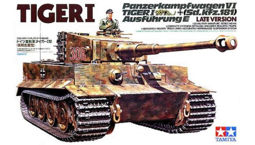 Сборная модель в масштабе 1/35 Танк TIGER I Late Version, производитель TAMYIA, артикул: 35146
