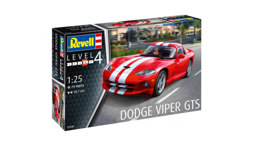 Сборная модель автомобиля Dodge Viper GTS , в масштабе 1:25. Revell 07040