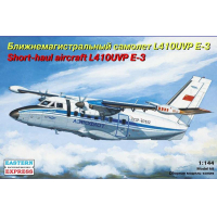 Сборная модель Пассажирский самолет L-410UVP Аэрофлот, производства ВОСТОЧНЫЙ ЭКСПРЕСС, масштаб 1/144, артикул: EE144100