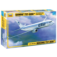 Сборная модель Пассажирский самолет Боинг 737-800™ авиакомпании ютэйр. Масштаб 1:144, артикул 7019 пн. Подарочный набор.