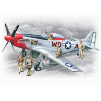 P-51D c пилотами и техниками ВВС США ICM Art.: 48153 Масштаб: 1/48