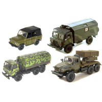 Коллекционные модели военных автомобилей, масштаб 1:43.