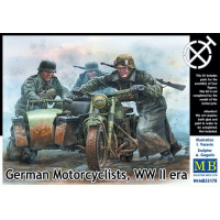 Сборная модель Германские мотоциклисты, Вторая Мировая война, производства MASTER BOX, масштаб 1:35, артикул 35178