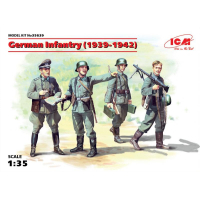 Сборные фигуры Германская пехота (1939-1942 г.), масштаб: 1/35, производитель: ICM, артикул: 35639