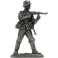Ekcastings Солдат оловянный. Немецкий пехотинец с MP-40, 1944-45 гг. Артикул: VNT-02 